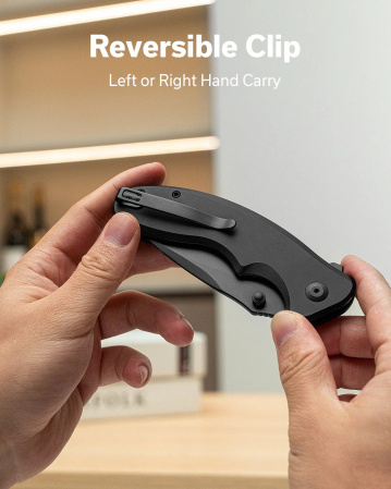 Nóż składany Sencut Cybrix Black Aluminium, Black 9Cr18MoV (S23098A-1)