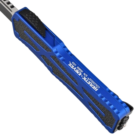 Heretic Knife Colossus SE Blue Aluminium, Cerakote Two Tone Black MagnaCut by Tony Marfione Jr.