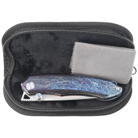 Nóż składany Remette Wild Species Dark Blue Titanium, Hand Grinding M390 (WD108-B)