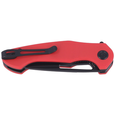 Kubey Knife Dugu Red G10, Dark Stonewashed 14C28N (KU210F)