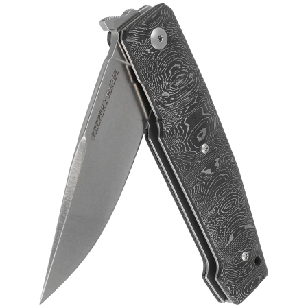 Viper Keeper 2 Damask Fat Carbon, Satin Elmax by Fabrizio Silvestrelli Knife (V6000FCLD)