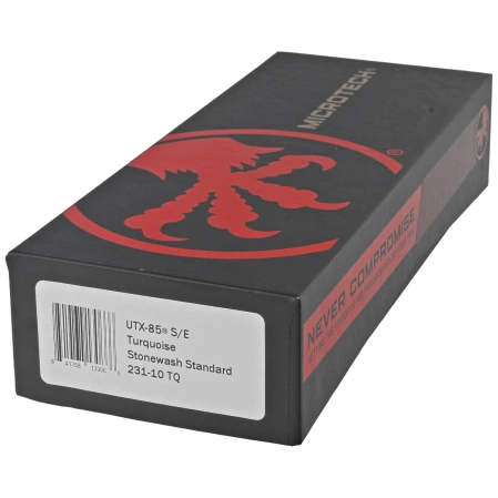 Microtech UTX-85 S/E Turquoise Aluminum, Stonewashed M390 OTF Knife (231-10TQ)