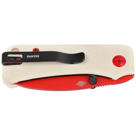 Civivi Knife Baby Banter Ivory G10, Red Painted Nitro-V by Ben Petersen (C19068S-7)