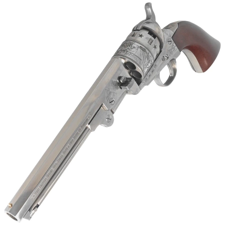 Pietta 1851 Colt Navy Yank Steel London Gettysburg Old Silver .44 (YAL44ST/OS/GTS)