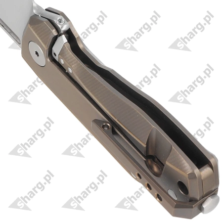 LionSteel Nano Bronze Titanium, Satin MagnaCut Knife (NA01 BR)