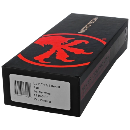 Microtech LUDT Gen III T/E Automatic Knife Red Aluminum, Black F/S M390MK by Tony Marfione (1136-3RD)