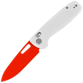 Nóż składany Kubey Bluff KU248B White G10, Red 14C28N by Garet Caronna