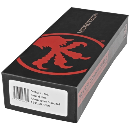 Nóż automatyczny OTF Microtech Cypher II S/E Natural Clear Aluminium, Apocalyptic M390MK by Deryk Munroe i Tony Marfione (1241-10APNC)