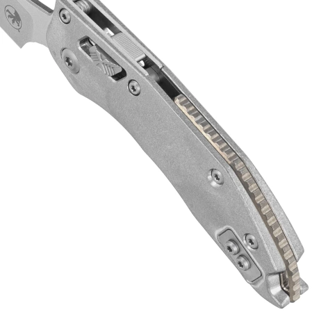 Nóż składany Microtech Marfione Select Stitch Ram-Lok S/E Slab Side Titanium, Ti Bronze HW, Double Vapor Blast M390MK by Borka Blades and Tony Marfione (169RL-10MS1)