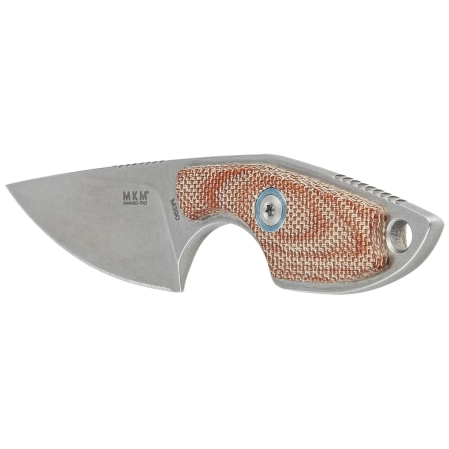 MKM Mikro 1 Natural Canvas Micarta, Stonewashed M390 by Jesper Voxnæs neck knife (MKMR01-NC)