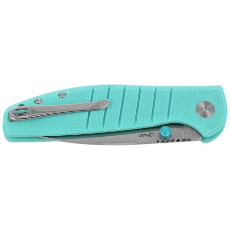 Bestechman Knife Goodboy Tiffany Blue G10, Satin / Stonewashed D2 by Keanu Alfaro (BMK04B)