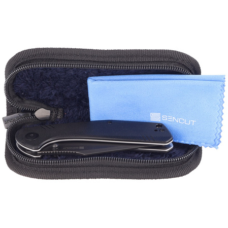 Sencut Knife Actium Black G10, Black Stonewashed D2 (SA02C)