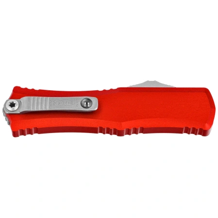 Microtech Hera II D/E OTF Knife Red Aluminum, Stonewashed M390MK by Tony Marfione (1702M-10RD)