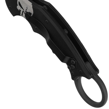 Fox The Skull Karambit Knife Black Aluminum, Black N690Co (FX-599 ALB-4)