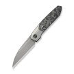 WeKnife Brr15 Gray Titanium/Aluminum Foil Carbon Fiber, Stonewashed M390 by Rafal Brzeski (WE24007-2)