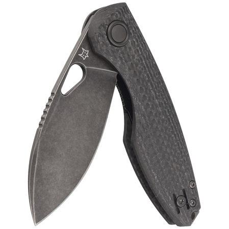 Nóż składany FOX Chilin Black Carbon Fiber, Black Stonewashed PVD M398 by Jesper Voxnæs (FX-530 CFDSW)