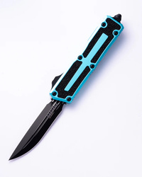 Nóż automatyczny OTF Microtech Scarab II Gen III D/E-S Turquoise Aluminium, Black M390MK by Tony Marfione (1180-1TQ)