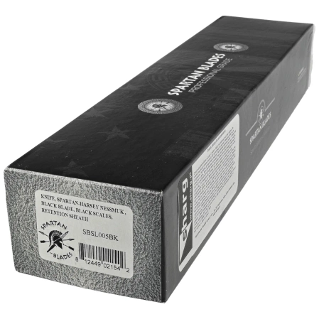 Spartan Blades Harsey Nessmuk Knife Black Polymer, Black 1095 Cro-Van by William W. Harsey (SBSL005BK)