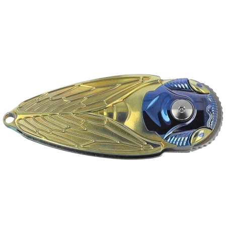 Rike Knife RK Cicada-G Gold Titanium, Bead Blasted M390