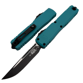 Microtech Ultratech Gen IV S/E OTF Knife Cyan Aluminum, Black M390MK by Tony Marfione (11214-1CN)