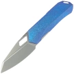 Remette RT-Woodpecker Knife Crystal Blue Titanium, Hand Grinding Pearlescent M390 (RTWP-IB)