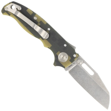 Demko AD20.5 Shark Foot Knife Digi Camo G10, Stonewashed CPM 3V by Andrew Demko (205-3V-SFDC)