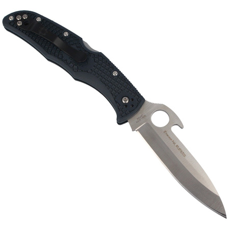 Spyderco Endura 4 FRN Grey Emerson Opener PlainEdge Knife (C10PGYW)