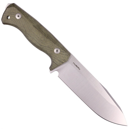 LionSteel Knife Green Canvas Micarta, Satin CPM 3V by Molletta (T6 3V CVG)