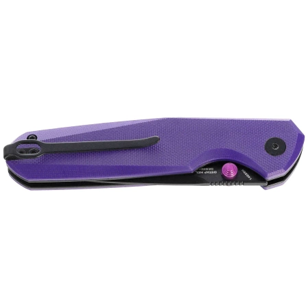 Bestechman Velix Knife Purple G10, Black PVD 14C28N by Ostap Hel (BMK07F)