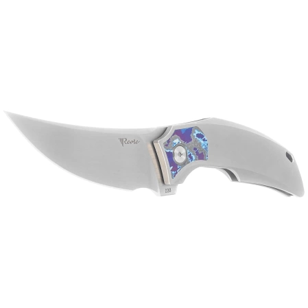 Nóż składany Reate Velocity Gray Titanium/Zircuti, Hand Satin Elmax by Tashi Bharucha