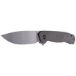 WE Knife Seer LE No 003/420 Gray Titanium, Hand Rubbed Silver CPM 20CV (WE20015-3)