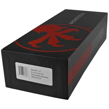 Nóż kuchenny Microtech Santoku 4.2'' Coyote Tan G10, Stonewashed MK390 (3300-10CE)