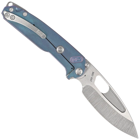 Medford Infraction Knife Teal/Violet Multietch Titanium, Tumbled S45VN by Greg Medford