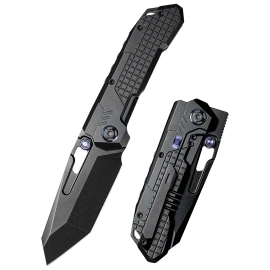 Nóż składany Remette RT-Cool Leopard Black Titanium, Plating Black Stonewashed M390 (RTKS-B)