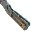Nóż składany Medford TFF-1 Green Brsh/Bronze ''Stained Glass'', Bronze HW, Brsh/Bronze Clip, Vulcan S45VN by Greg Medford (MK0144VQ-35A4-T1C1-Q4)