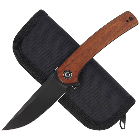 Nóż składany CIVIVI Mini Asticus Cuibourtia Wood, Black Stonewashed 10Cr15CoMoV (C19026B-5)