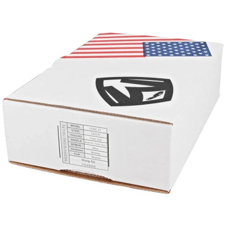 Medford USMC FF "Solar Flare"/Blue Titanium, Bronze HW/Clip, Tumbled S45VN by Grreg Medford (MK204STQ-03A2-T1C1-P1)