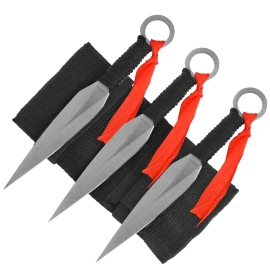 Martinez Albainox 31801 Throwing Knife Set 3 pcs. Black Paracord, Satin 3Cr13Mov