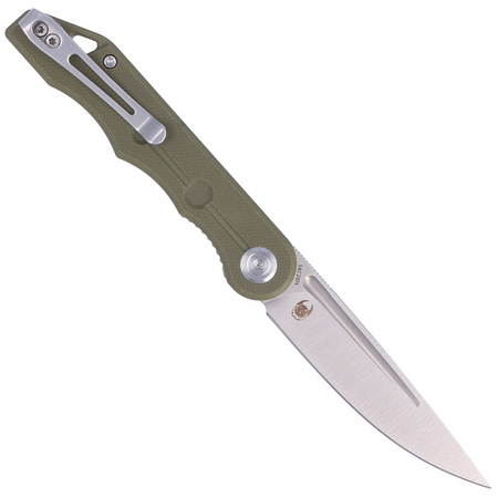 Kubey Knife Mizo, Green G10, Satin 14C28N by Tiguass (KU2101D)