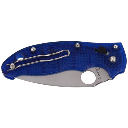 Spyderco Manix 2 FRCP Blue, CTS BD1N PlainEdge Folding Knife (C101PBL2)