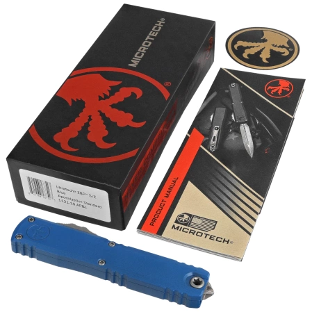 Nóż automatyczny OTF Microtech Ultratech Gen III ZBP S/E Blue Aluminium, Apocalyptic M390MK by Tony Marfione (1121-10APBL)