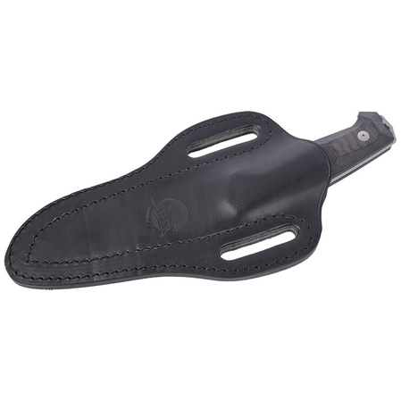 Viper Borr Black Canvas Micarta Knife, Stonewashed D2 by Jesper Voxnæs (VT4008SWCB)