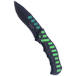 Nóż składany Herbertz Solingen Hit Black / Green Aluminium, Black Blade (565912)