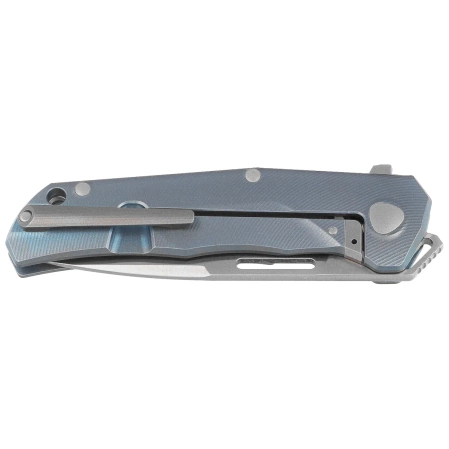 LionSteel Q4ttro Knife Blue Titanium / Fat Carbon, Satin MagnaCut by Molletta (Q4 BL)