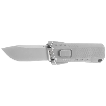 Remette Sharp Leopard Gravity Knife Gray Titanium, Hand Grinding Pearlescent M390 (RTSLA)
