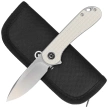 CIVIVI Knife Elementum Flipper Patterned Ivory G10, Satin D2 (C907A-3)