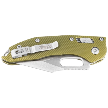 Microtech Stitch Ram-Lok S/E Knife OD Green Fluted Aluminum, Stonewashed M390MK by Borka Blades and Tony Marfione (169RL-10FLOD)