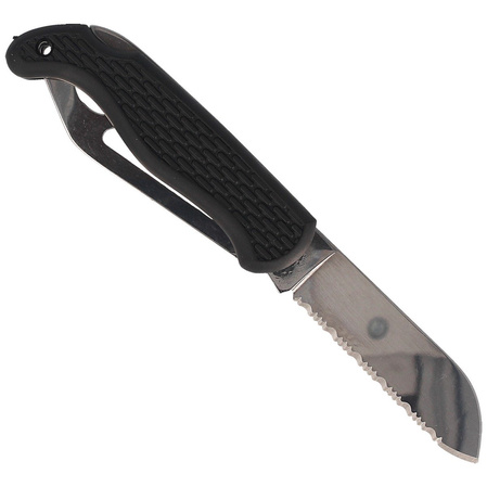 MAC Coltellerie Boat 2 Sailing Knife Black PP/TPE, Satin W 1.4034 (MC BOT2.N)