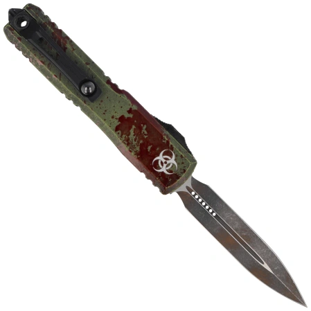 Microtech Ultratech Gen III ZBP D/E Signature OTF Knife Outbreak Aluminum, Outbreak M390MK by Tony Marfione (1122-1OBDS)