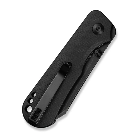 Civivi Crabby Knife Black Canvas Micarta, Black Stonewashed 14C28N by Ken Onion Jr. (C24055-3)